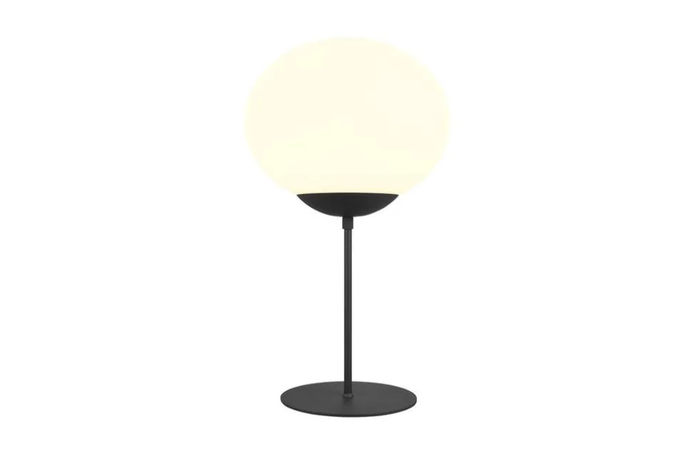 Trio Lighting pöytävalaisin Fomento E27 mattamusta/valkoinen