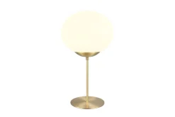 Trio Lighting pöytävalaisin Fomento E27 mattamessinki/valkoi