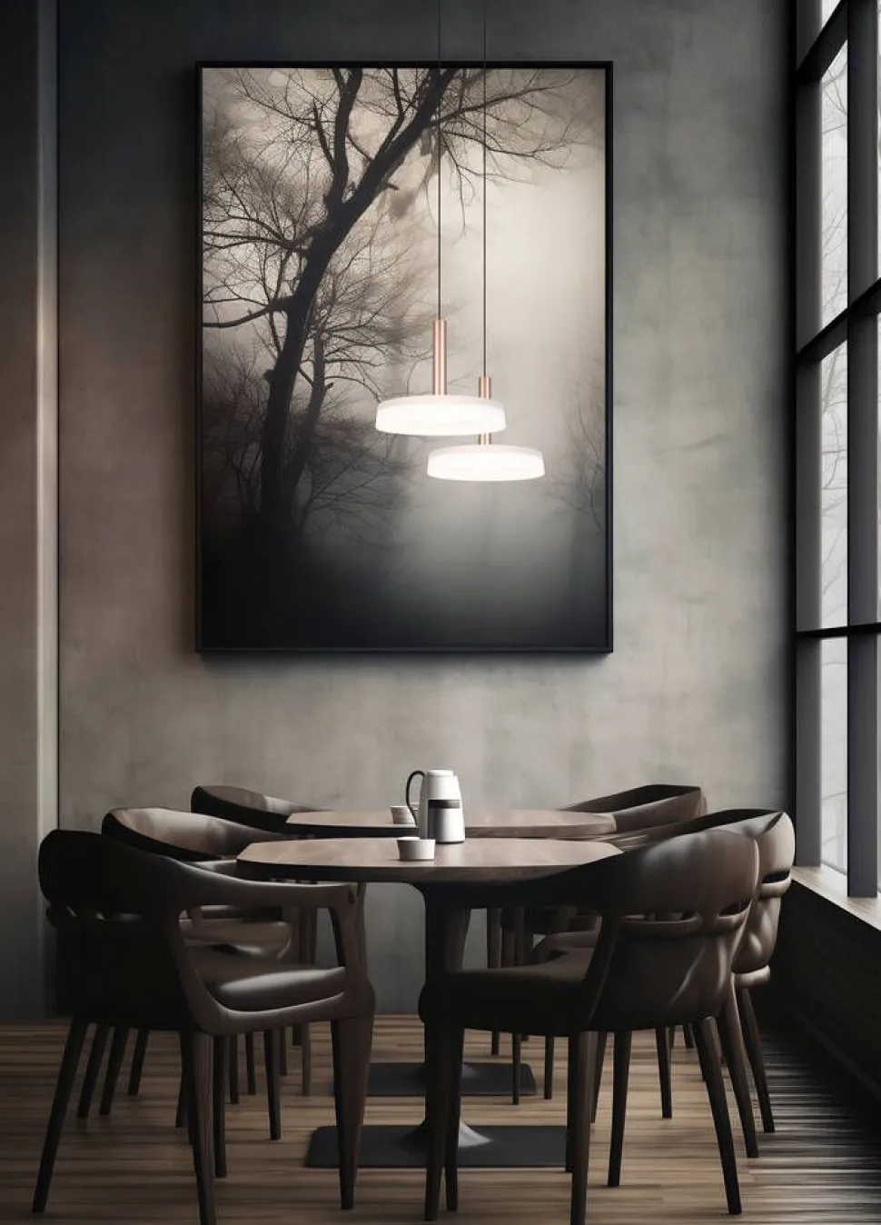 Trio Lighting riippuvalaisin Celeste LED 1-os kahvinruskea