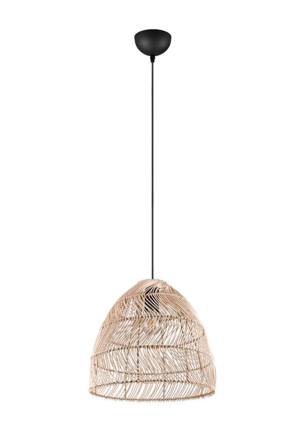 Trio Lighting riippuvalaisin Rike E27 rottinki