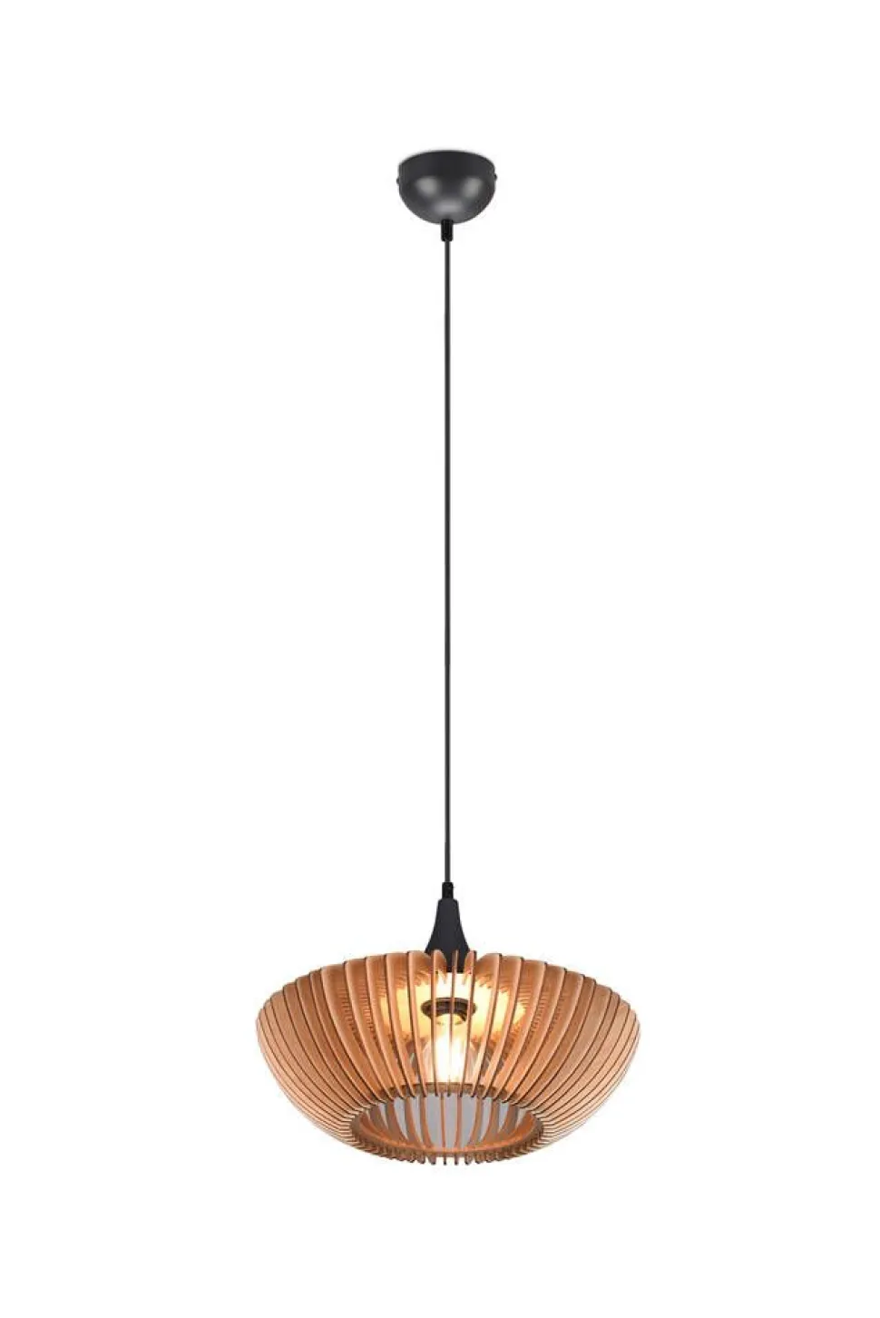 Trio Lighting riippuvalaisin Colino E27 puu/antrasiitti