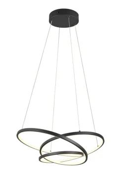 Trio Lighting riippuvalaisin Darvin LED 64 cm mattamusta