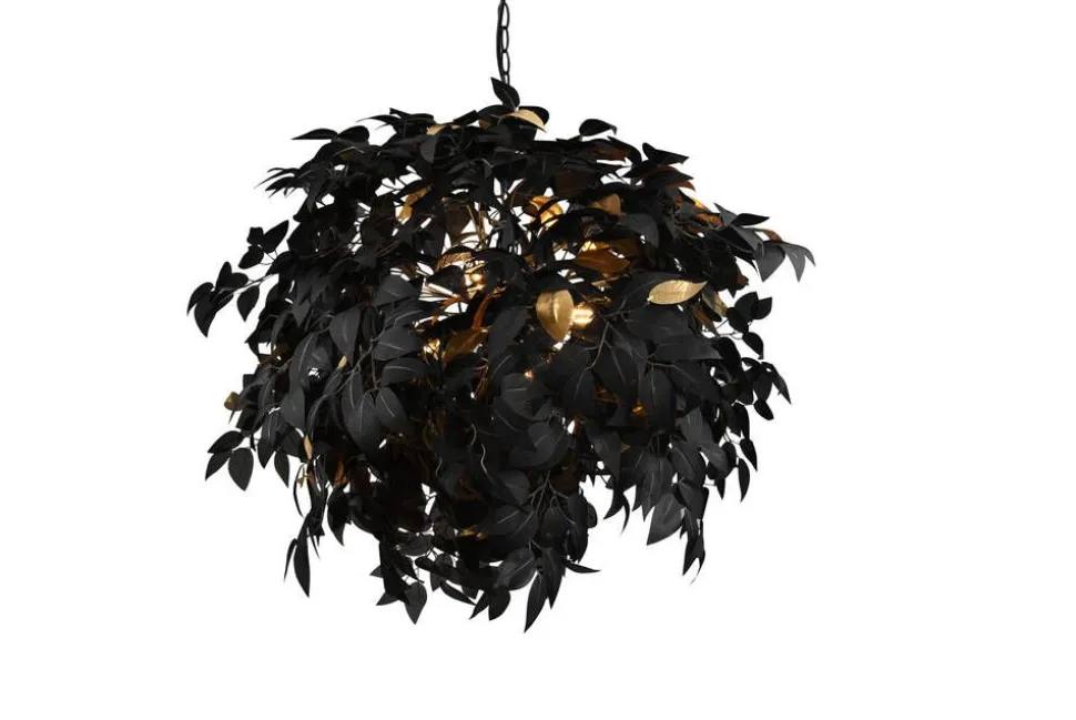Trio Lighting riippuvalaisin Leavy 70 cm 4xE14 mattamusta
