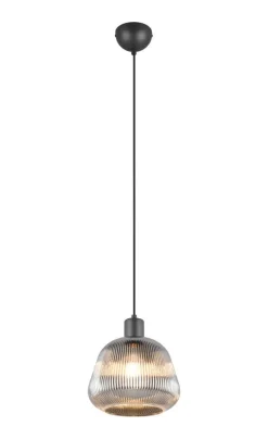 Trio Lighting riippuvalaisin Tarifa 1-os E27 mattamusta/krom