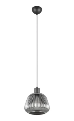 Trio Lighting riippuvalaisin Tarifa 1-os E27 mattamusta/krom