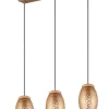 Trio Lighting riippuvalaisin Bidar 3-os E27 kahvinruskea