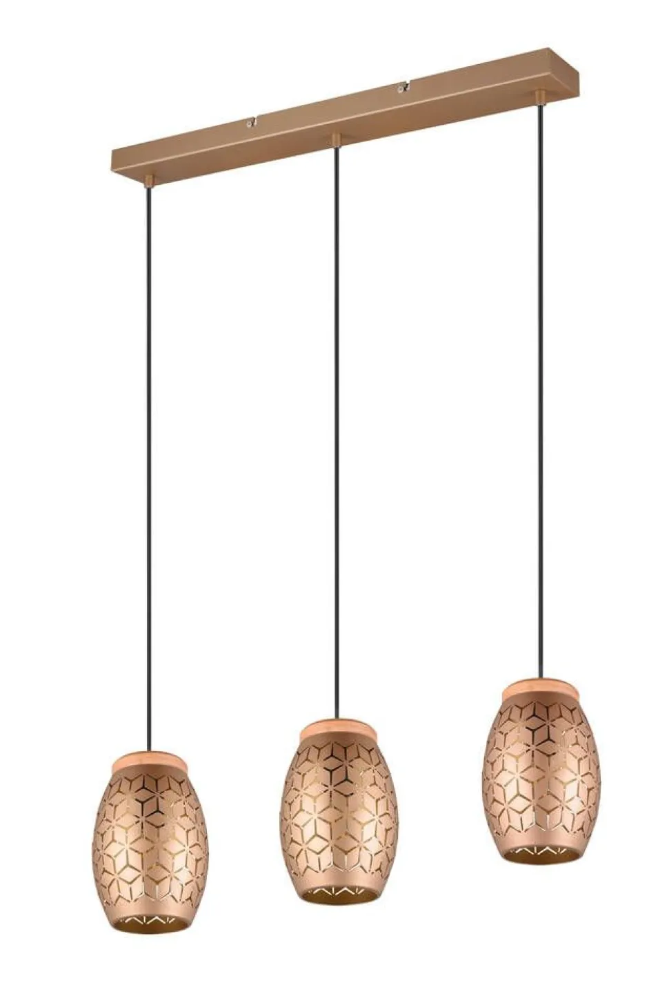 Trio Lighting riippuvalaisin Bidar 3-os E27 kahvinruskea