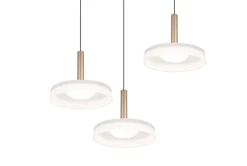 Trio Lighting riippuvalaisin Celeste LED 3-os kahvinruskea