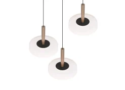Trio Lighting riippuvalaisin Celeste LED 3-os kahvinruskea