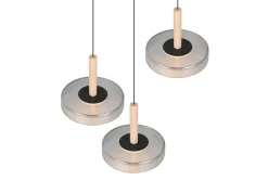 Trio Lighting riippuvalaisin Celeste LED 3-os mattamusta/kro