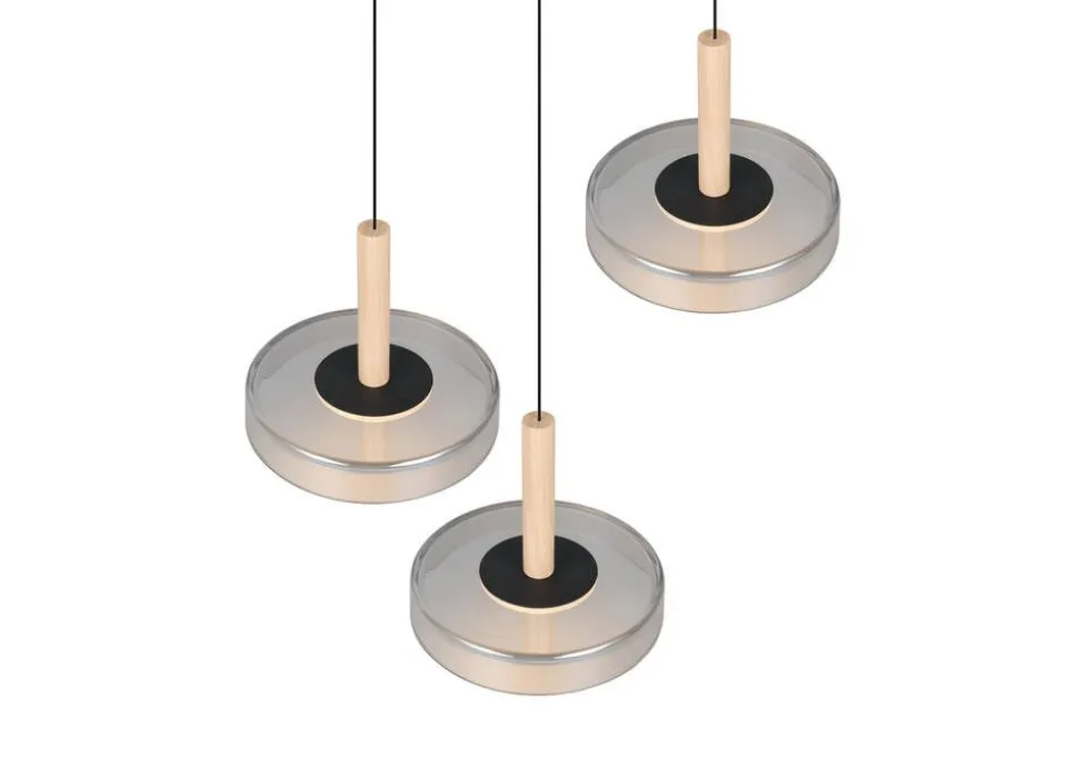 Trio Lighting riippuvalaisin Celeste LED 3-os mattamusta/kro
