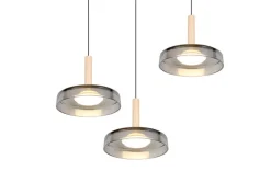 Trio Lighting riippuvalaisin Celeste LED 3-os mattamusta/kro