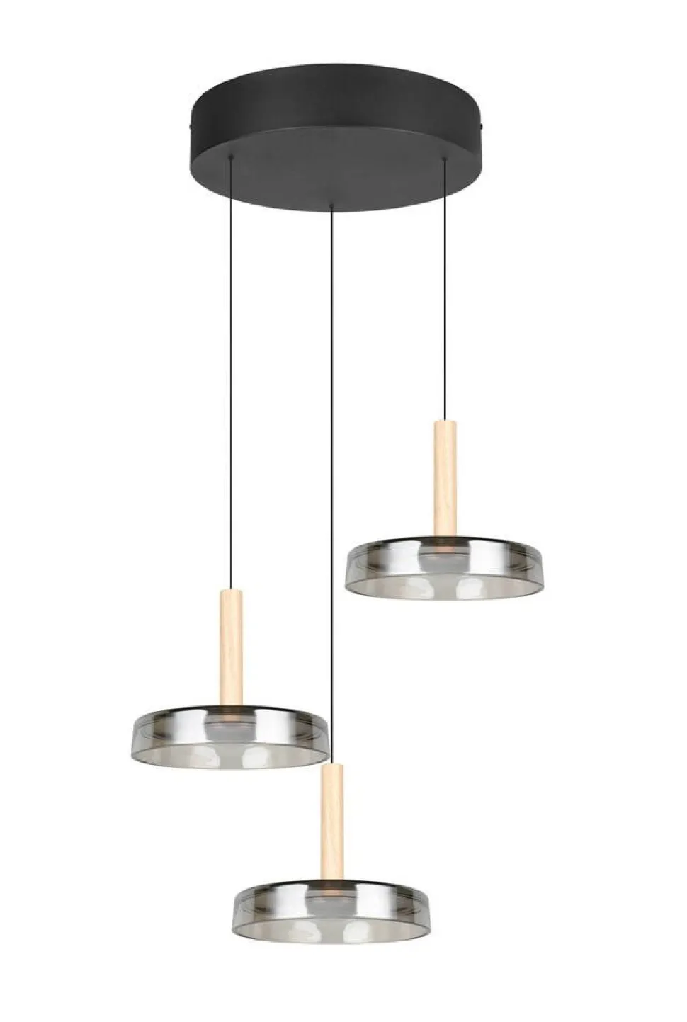 Trio Lighting riippuvalaisin Celeste LED 3-os mattamusta/kro
