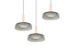 Trio Lighting riippuvalaisin Celeste LED 3-os mattamusta/kro
