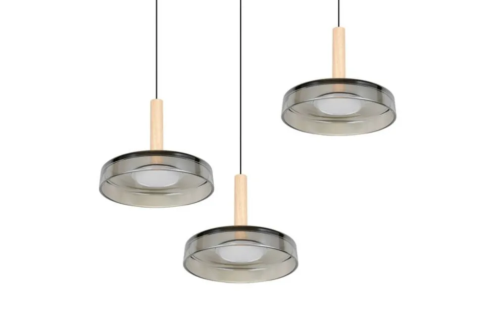 Trio Lighting riippuvalaisin Celeste LED 3-os mattamusta/kro