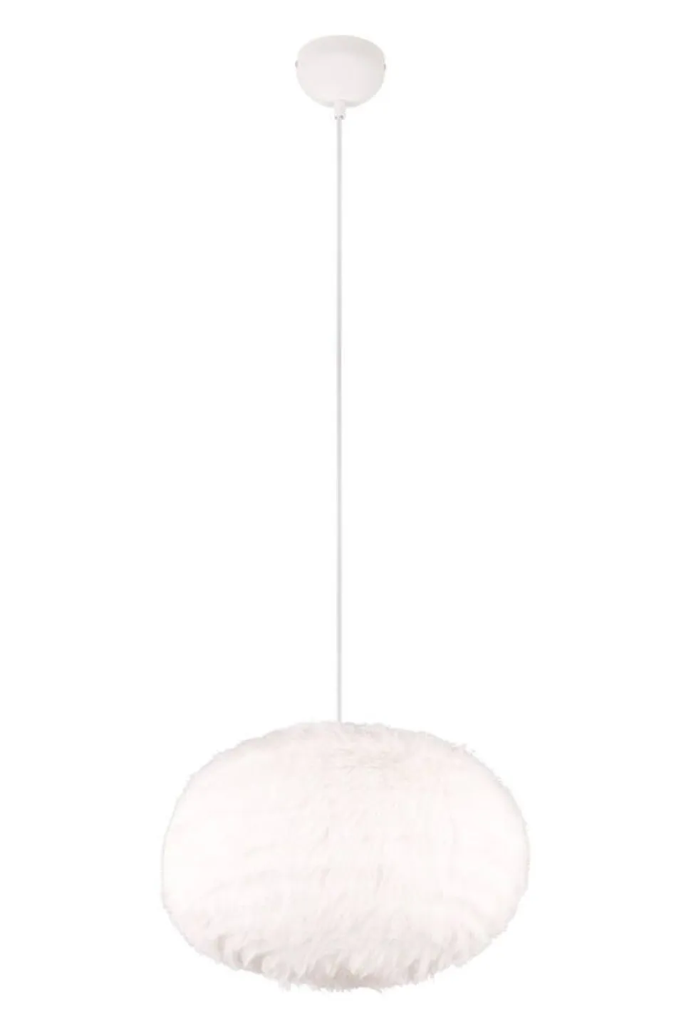 Trio Lighting riippuvalaisin Furry 50 cm E27 hiekanvalkoinen
