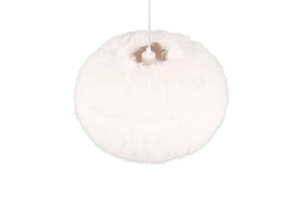 Trio Lighting riippuvalaisin Furry 50 cm E27 hiekanvalkoinen