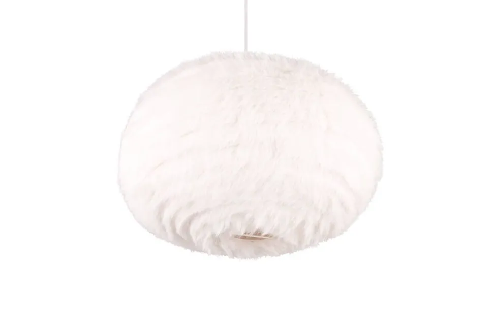Trio Lighting riippuvalaisin Furry 50 cm E27 hiekanvalkoinen