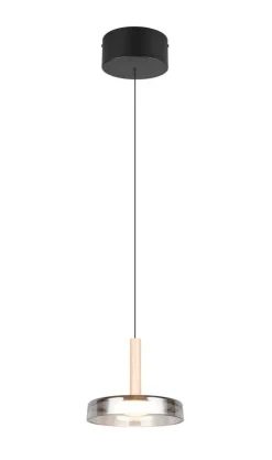 Trio Lighting riippuvalaisin Celeste LED 1-os mattamusta/kro