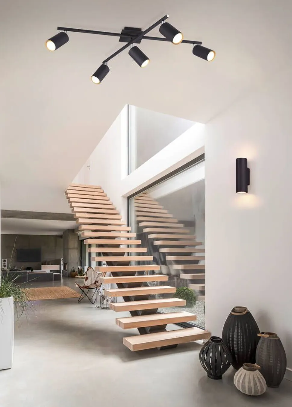 Trio Lighting seinävalaisin Marley 2xGU10 mattamusta