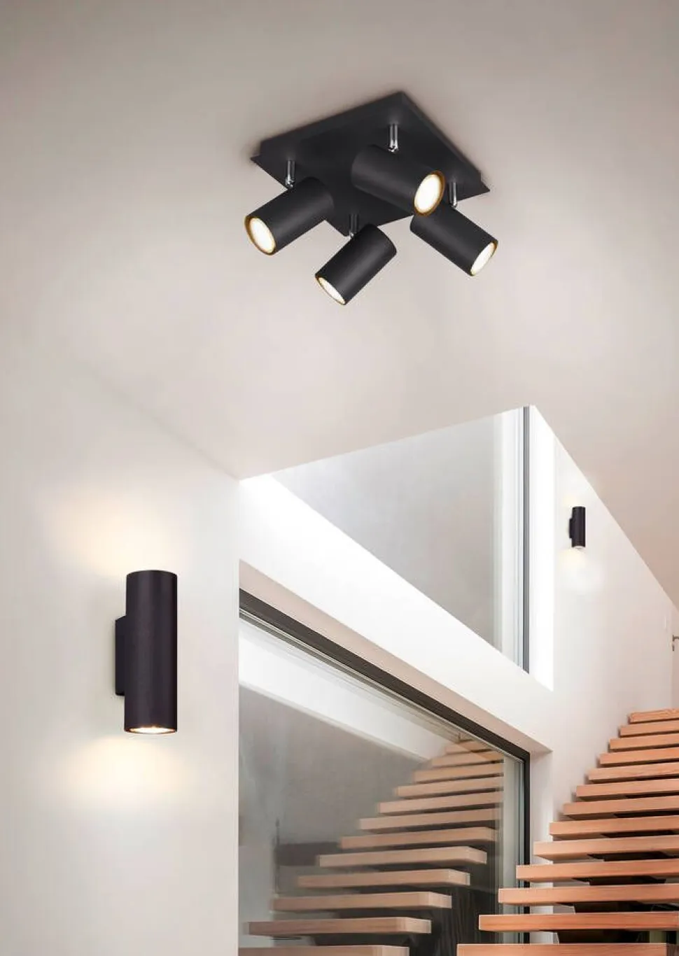 Trio Lighting seinävalaisin Marley 2xGU10 mattamusta