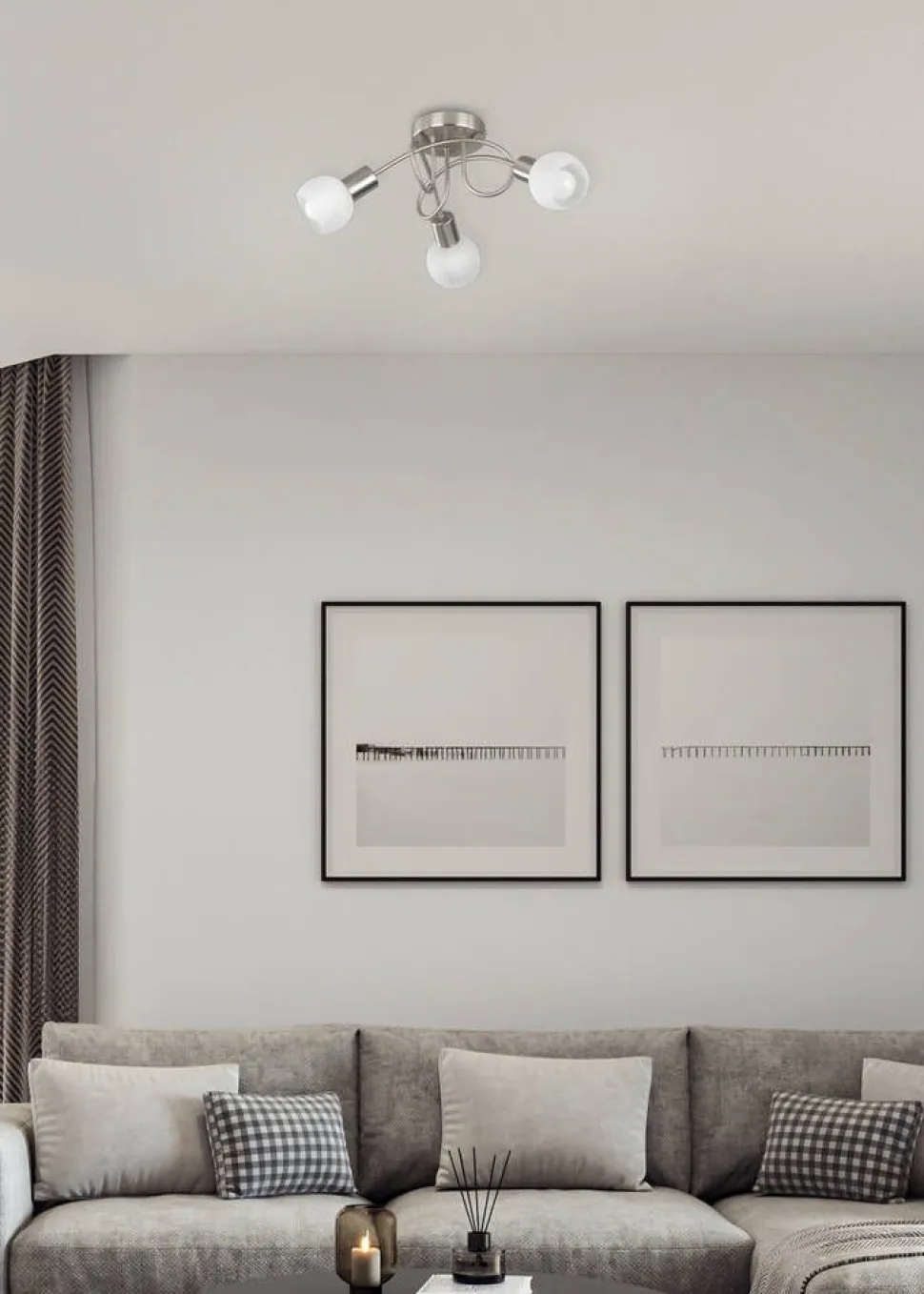 Trio Lighting spottivalaisin Antibes 3-os 45 cm 3xE14 harjat