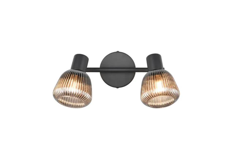 Trio Lighting spottivalaisin Tarifa 2-os E14 mattamusta/krom