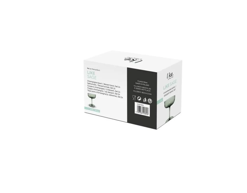 Villeroy&Boch Like Samppanjalasisetti 9x12 cm 0,1l Sage 2-os.