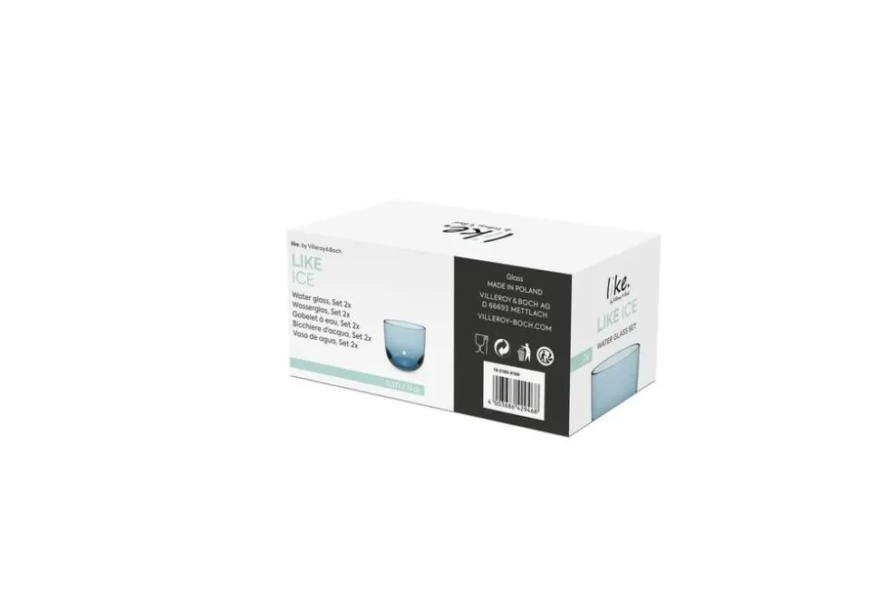 Villeroy&Boch Like Vesilasisetti 9x8 cm 0,28l Ice 2-os.