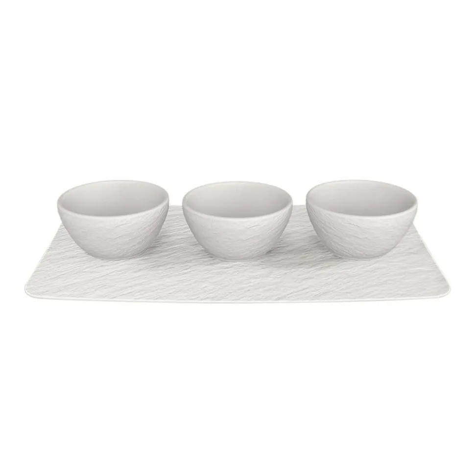 Villeroy&Boch Manufacture Rock Dippikulhosetti valkoinen 4-os.