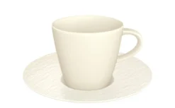 Villeroy&Boch Manufacture Rock espressokuppi ja -alunen valkoinen