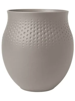 Villeroy&Boch Manufacture Collier vaasi 16,5x16,5x18 cm 2,64 L taupe perle