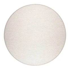 VM-Carpet Aho 72 beige, kapea pellavakantti Ø 200 cm
