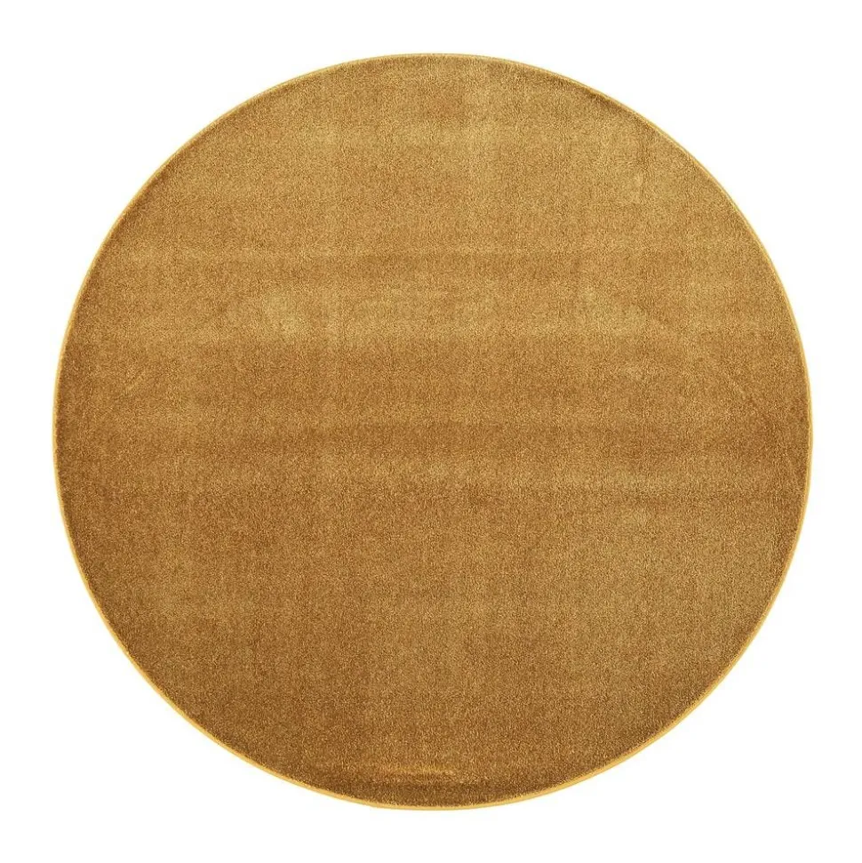 VM-Carpet matto Satine ø 200 cm 371 keltainen