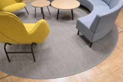 VM-Carpet Panama 9007 natural, Ø 200 cm, kantti pellava